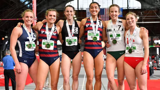 Claire Dougherty women's track action day two of Heps