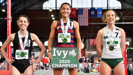 Claire Dougherty women's track action day two of Heps