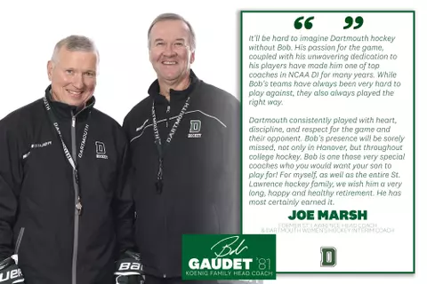 Joe Marsh Quote Gaudet Retirement 2020