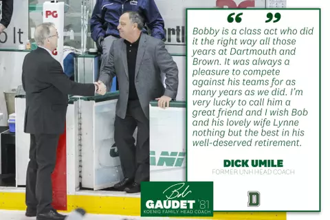 Dick Umile Quote Gaudet Retirement 2020