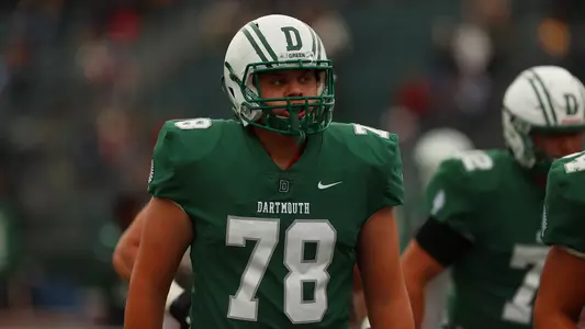 Luke Gagnon football action versus Yale