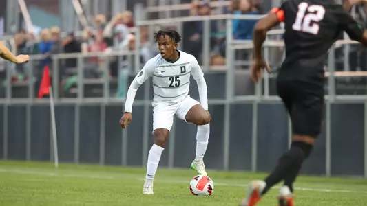 Trevor Gee men's soccer action versus Princeton