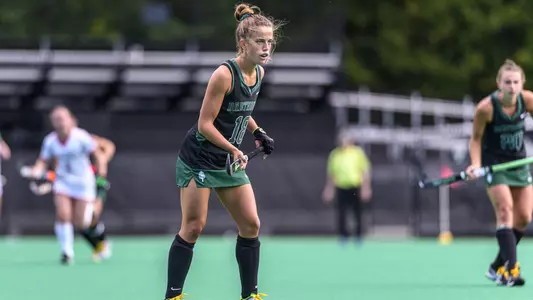 Emilia Callahan field hockey action versus Cornell
