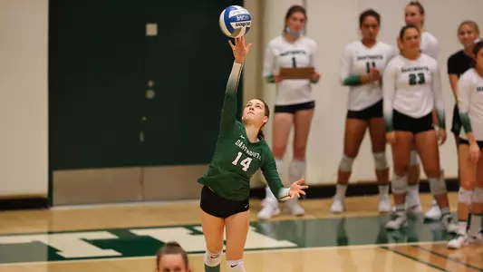 Emma Engstrom volleyball action versus Columbia