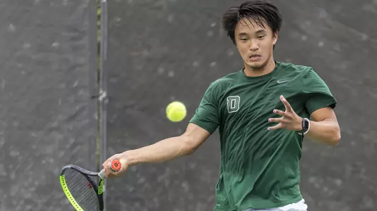 Logan Chang men's tennis invitational action