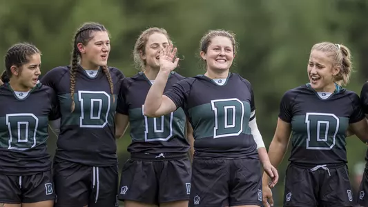 Abigail Schill women's rugby action versus Sacred Heart