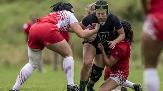 Kiera Jackson women's rugby action versus Sacred Heart