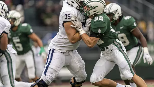 Carson Reich football action versus Yale
