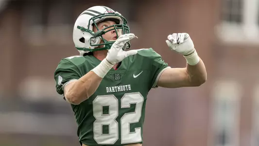 Seamus O'Connell football action versus Yale