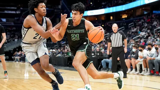 Aaryn Rai drives against Georgetown, Nov. 13, 2021