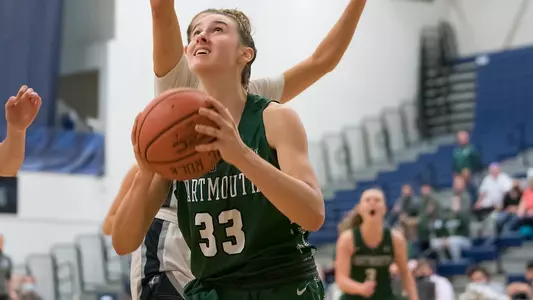 Dartmouth forward Isabella DiGiovanni (33) looks to shoot during the game between Dartmouth and UNH at Lundholm Gymnasium, Durham, New Hampshire, USA on November 13, 2021. Photo Credit: Chris Poss