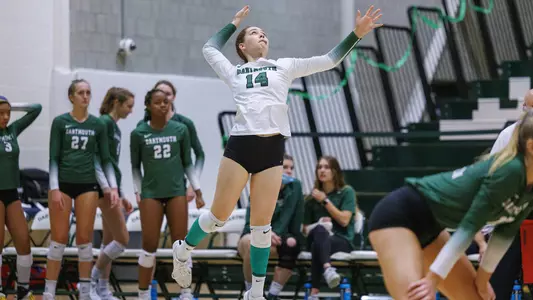 Emma Engstrom volleyball action versus Brown