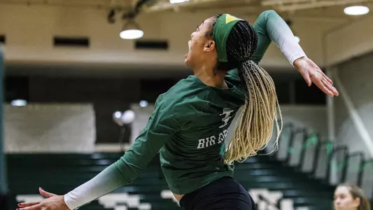 Jojo Brown volleyball action versus Brown