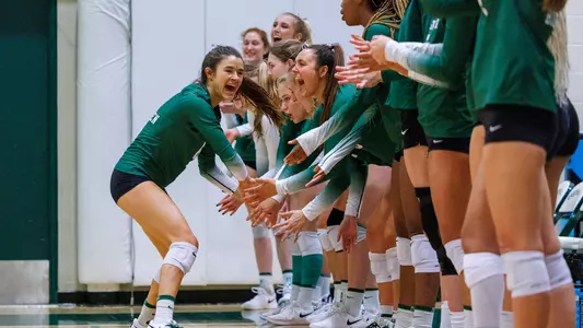Makenzie Arent volleyball action versus Brown