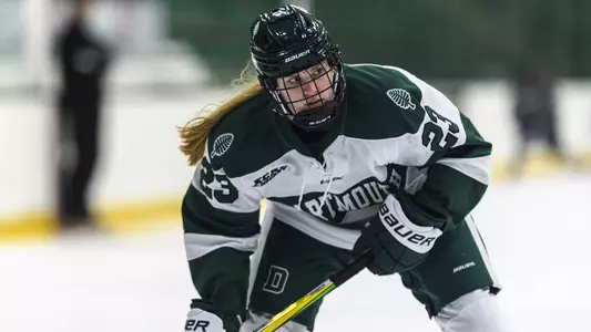 Kate McDermott women's hockey action versus Saint Anselm