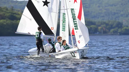 Boyd Bragg and Rob Mailley sailing on Mascoma Lake