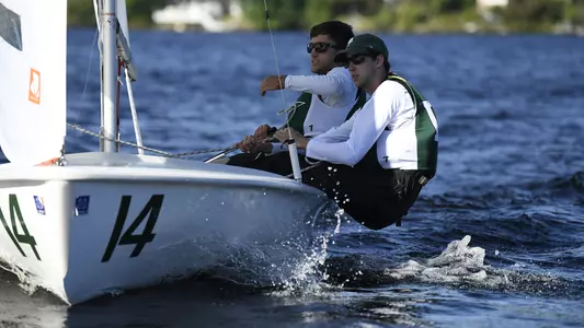 Boyd Bragg and Christopher Long sailing on Mascoma Lake