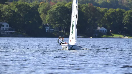 Boyd Bragg and Christopher Long sailing on Mascoma Lake