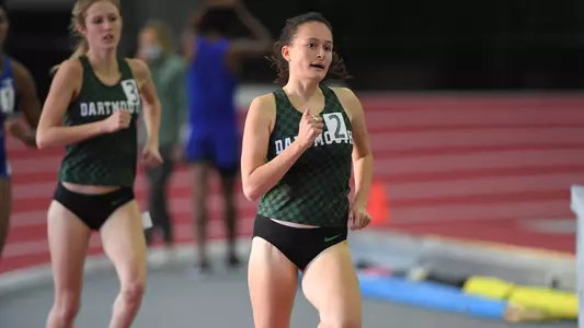 Anya Hirschfeld running at Harvard track meet