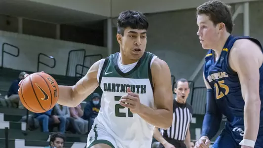 Aaryn Rai drives to the basket against Quinnipiac, Dec. 8, 2021