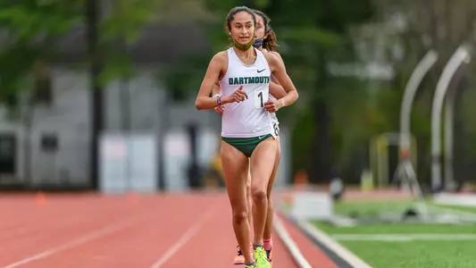 Macenna Hansen women's track action at Dartmouth Invite