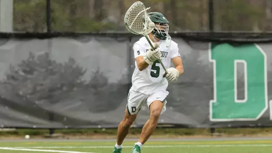 Hunter Binney men's lacrosse action versus Tufts