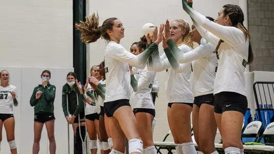Francesca Meldrum volleyball action versus New Hampshire