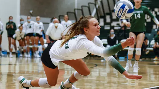 Karen Murphy volleyball action versus New Hampshire