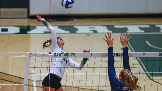 Natalie Grover volleyball action versus New Hampshire