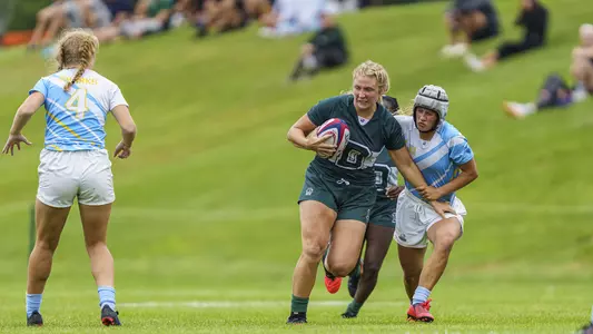 Bella Huschitt women's rugby action versus Long Island