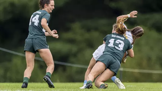 Lilly Durbin women's rugby action versus Long Island