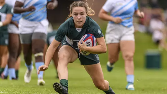 Lilly Durbin women's rugby action versus Long Island