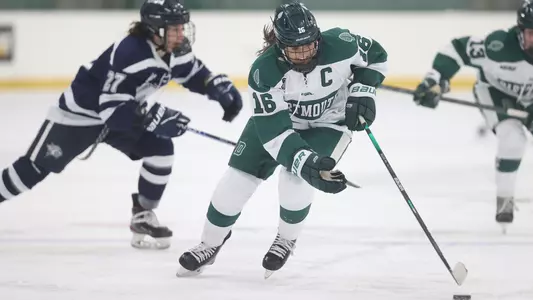 Gabby Billing women's hockey action versus New Hampshire