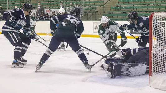 Ryan Lovett men's hockey action Ledyard Classic versus New Hampshire