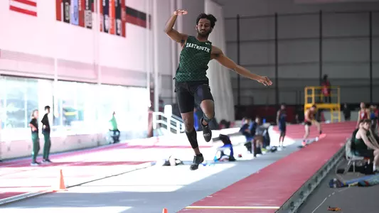 Rahul Batlanki men's track competing against Harvard