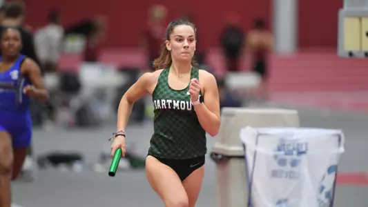 Bridget McNally women's track action at Harvard