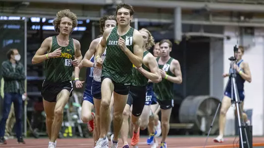 David Appleton men's track action in Leverone Fieldhouse