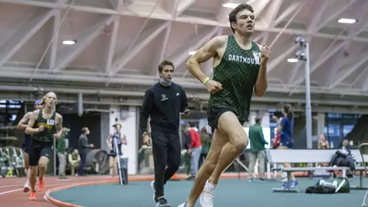 David Appleton men's track action in Leverone Fieldhouse