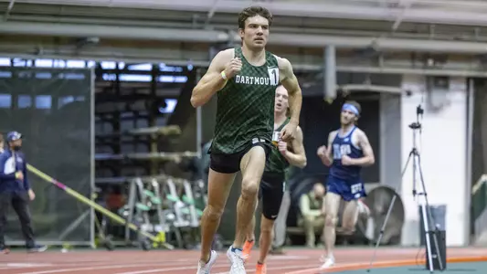 David Appleton men's track action in Leverone Fieldhouse