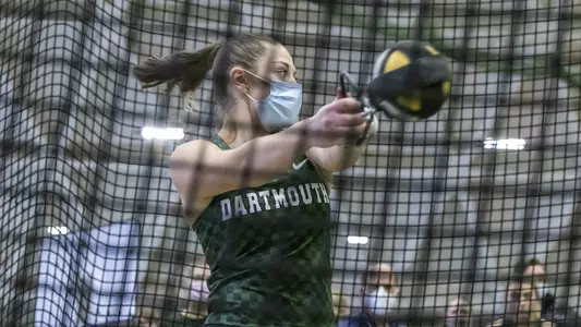 Julia Reglewski women's track meet action in Leverone fieldhouse