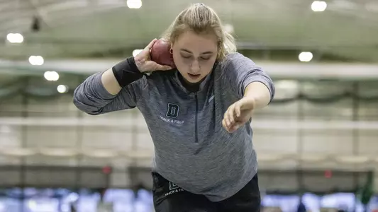 Tennison Brady Steen women's track meet action in Leverone fieldhouse