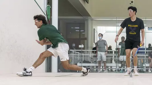 Chris Zachary men's squash action versus Williams