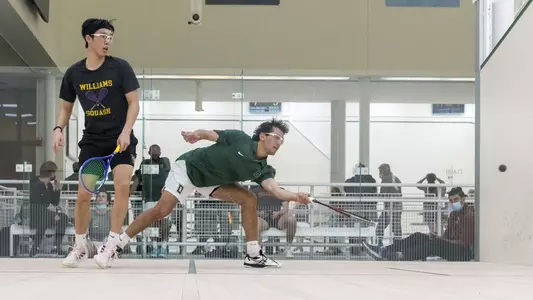 Chris Zachary men's squash action versus Williams