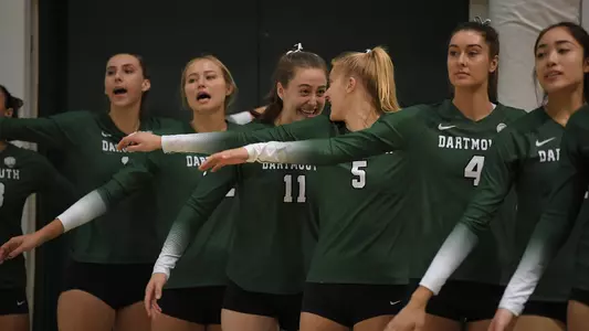 Molly Power volleyball action versus Penn