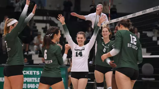Volleyball celebration vs. Penn