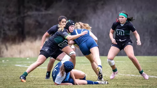 Josie Harrison women's rugby action versus Quinnipiac