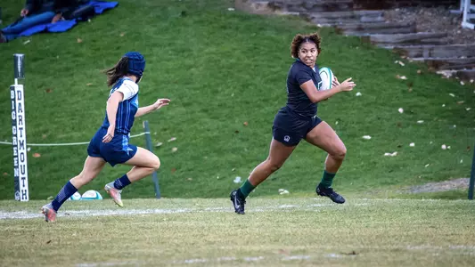 Simone Bautista women's rugby action versus Quinnipiac