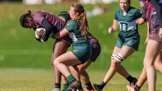 Abby Kayser women's rugby action versus Brown