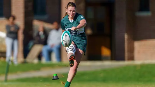 Abby Kayser women's rugby action versus Brown