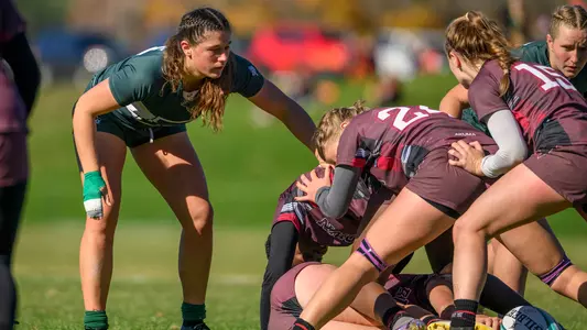 Sophie Ragg women's rugby action versus Brown